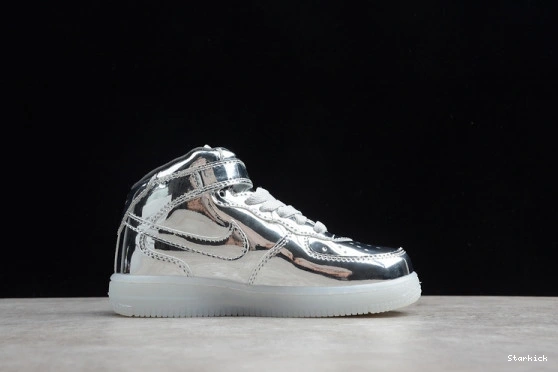 Mid Nike Silver Air Kids 314197-8500 WB Force Metallic 1 0115